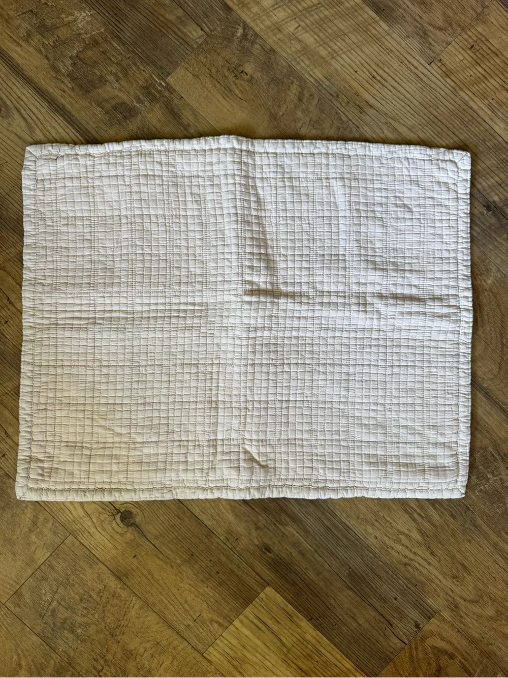Ugg Campo Pillow Standard Sham Quilted Cream Textured Cotton